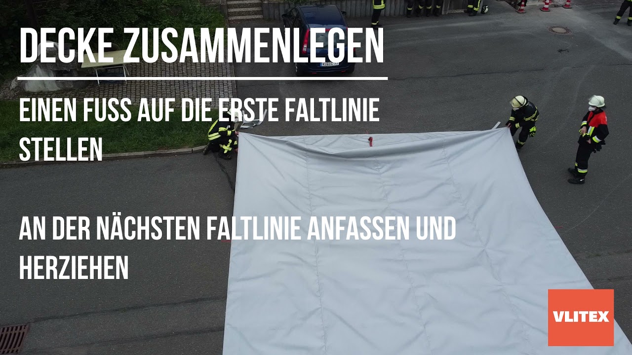 Faltanleitung VLITEX Auto Feuerlöschdecke