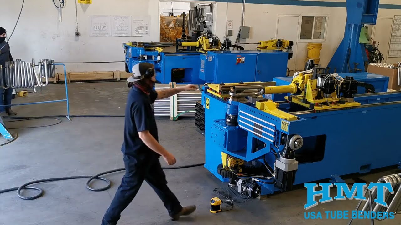 HMT 2.0ECNC-CWB-L All Electric Single Stack CNC Tube Bender - Two Benders Control Wrinkle Bending