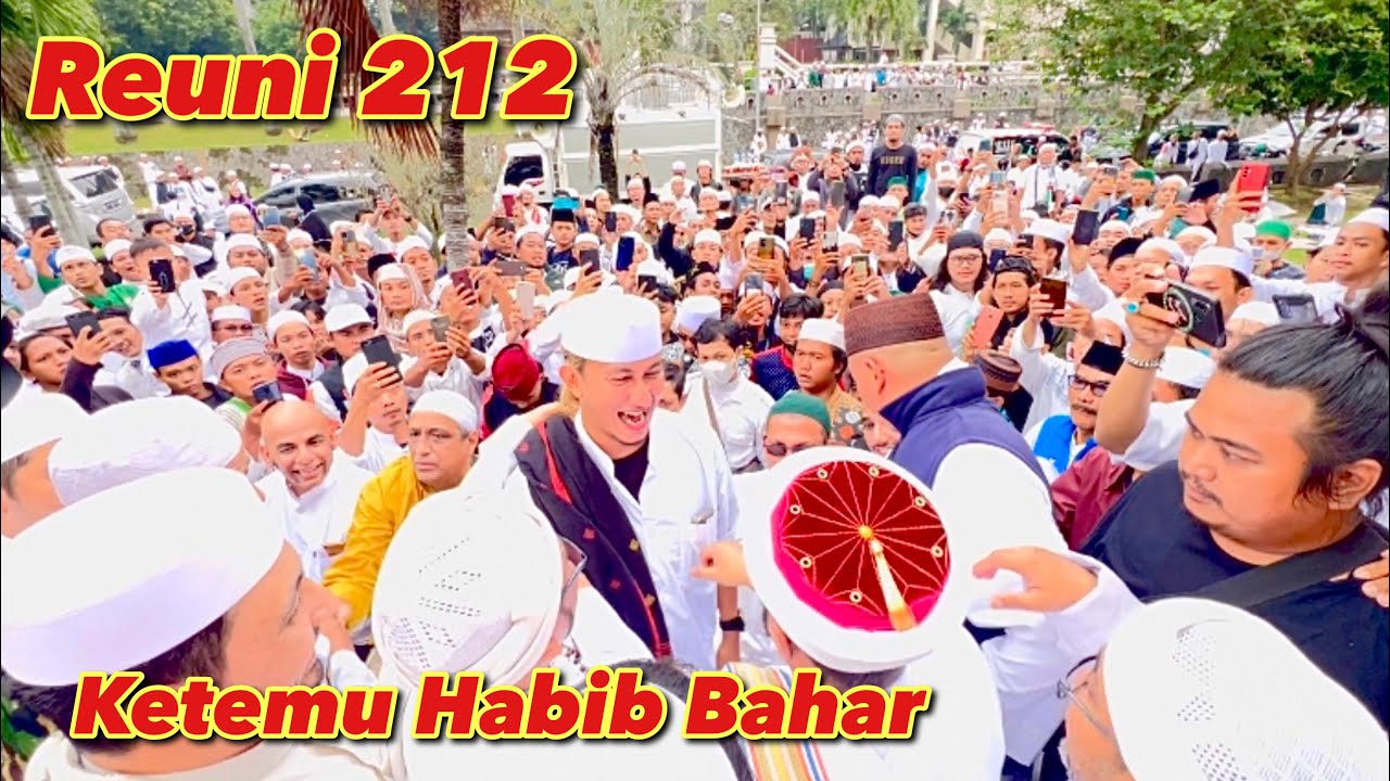 Momen Habib Bahar bertemu Habibana Hasan bin Jafar Assegaf di Reuni 212 Masjid Attin