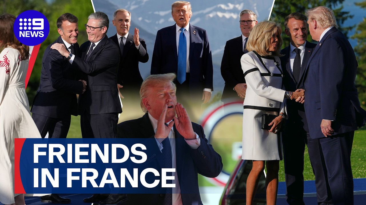 Trump joins G7 Summit for high-stakes Iran talks | 9 News Australia