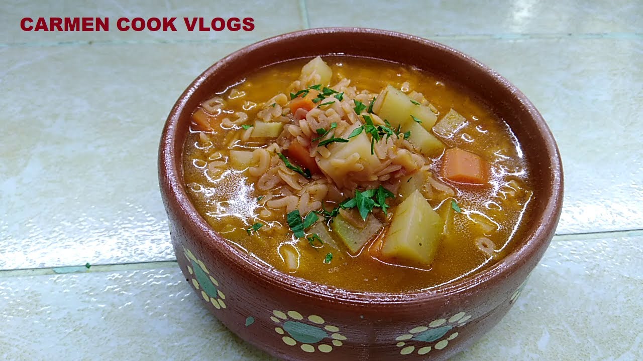 SOPA DE LETRAS CON VERDURAS / ESPECIAL PARA LOS NI&Ntilde;OS | #CarmenCookVlogs
