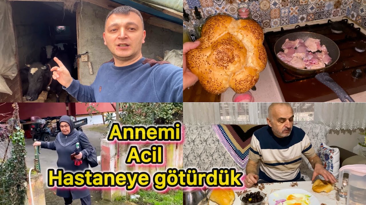 ANNEMİ ACİLE GÖTÜRDÜK‼️SABAH TELAŞI VE BABAMIN MÜTHİŞ YEMEĞİ