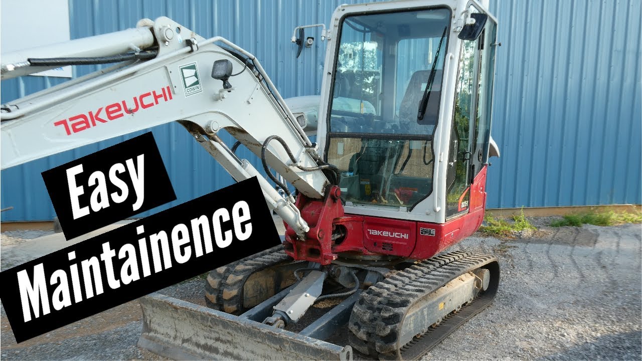 How to Add Hydraulic Fluid on a Takeuchi TB235-2 Mini Excavator