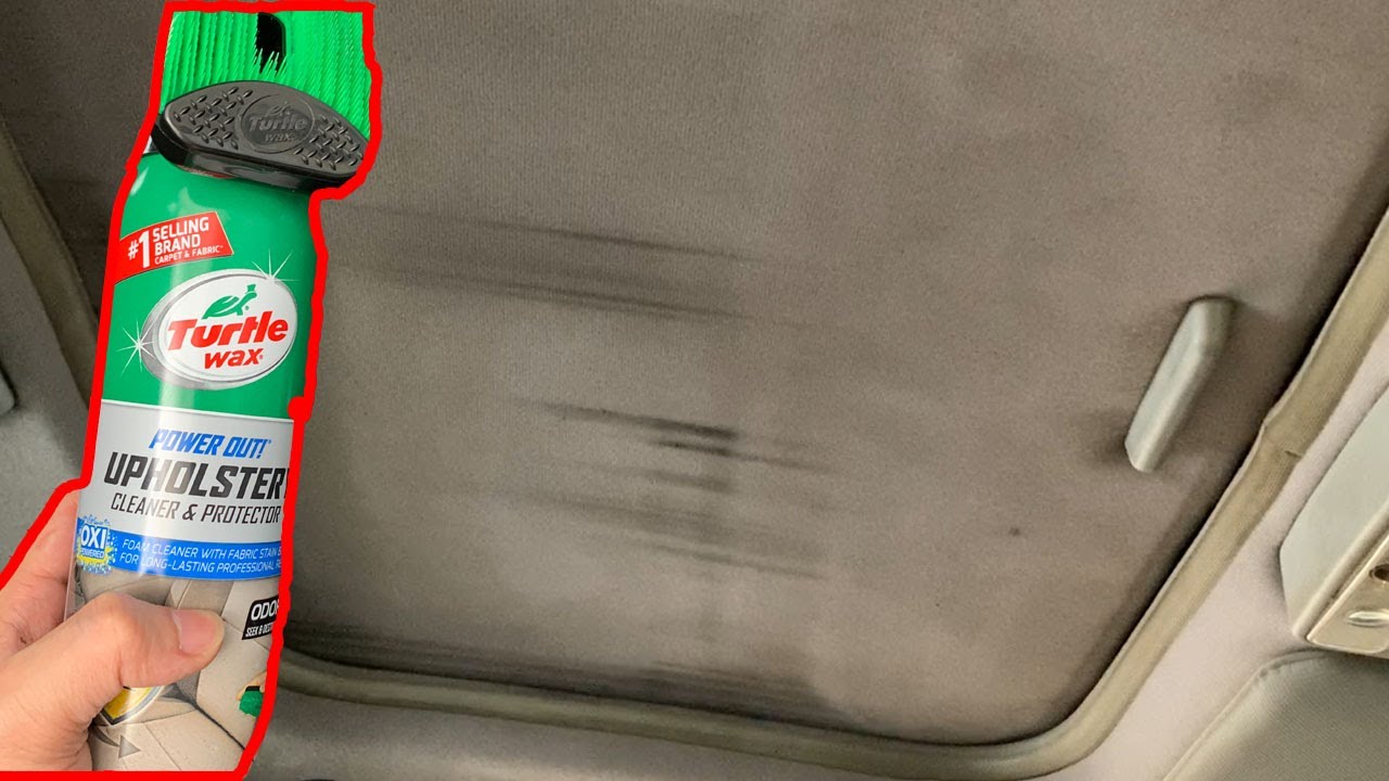 Cleaning the Civic interior with Turtle Wax upholstery cleaner