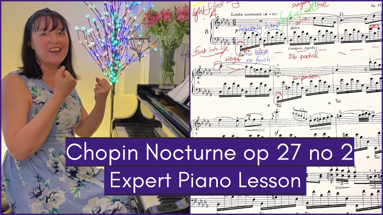 Expert PIANO TUTORIAL on Chopin Nocturne in D flat major op 27 no 2 (full piano lesson)