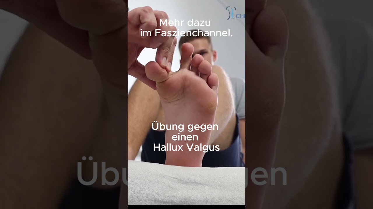 Übung gegen einen Hallux Valgus