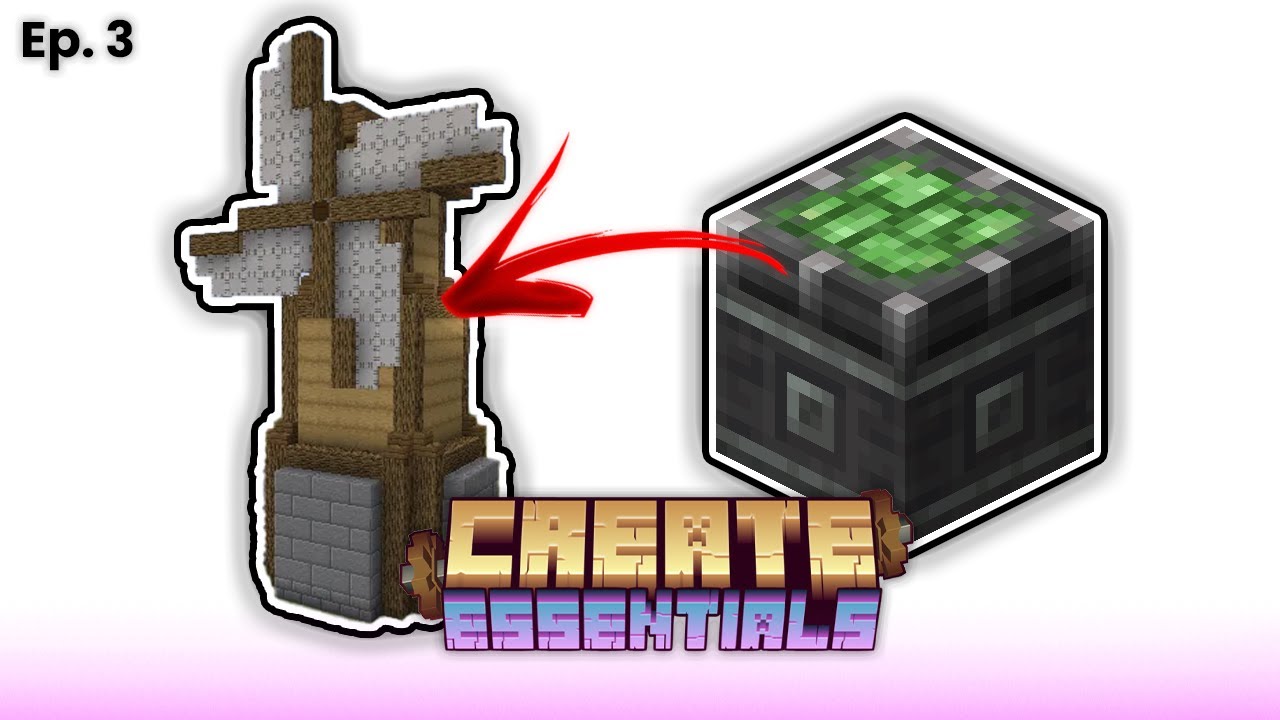 Como eu construi um MOINHO DE VENTO no Minecraft Create Mod!