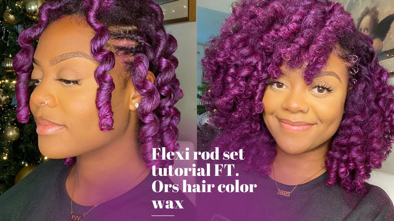 FLEXI ROD SET FT. ORS CURLS UNLEASHED ‘DRAGONFRUIT’ COLOR 🌈💜🌀