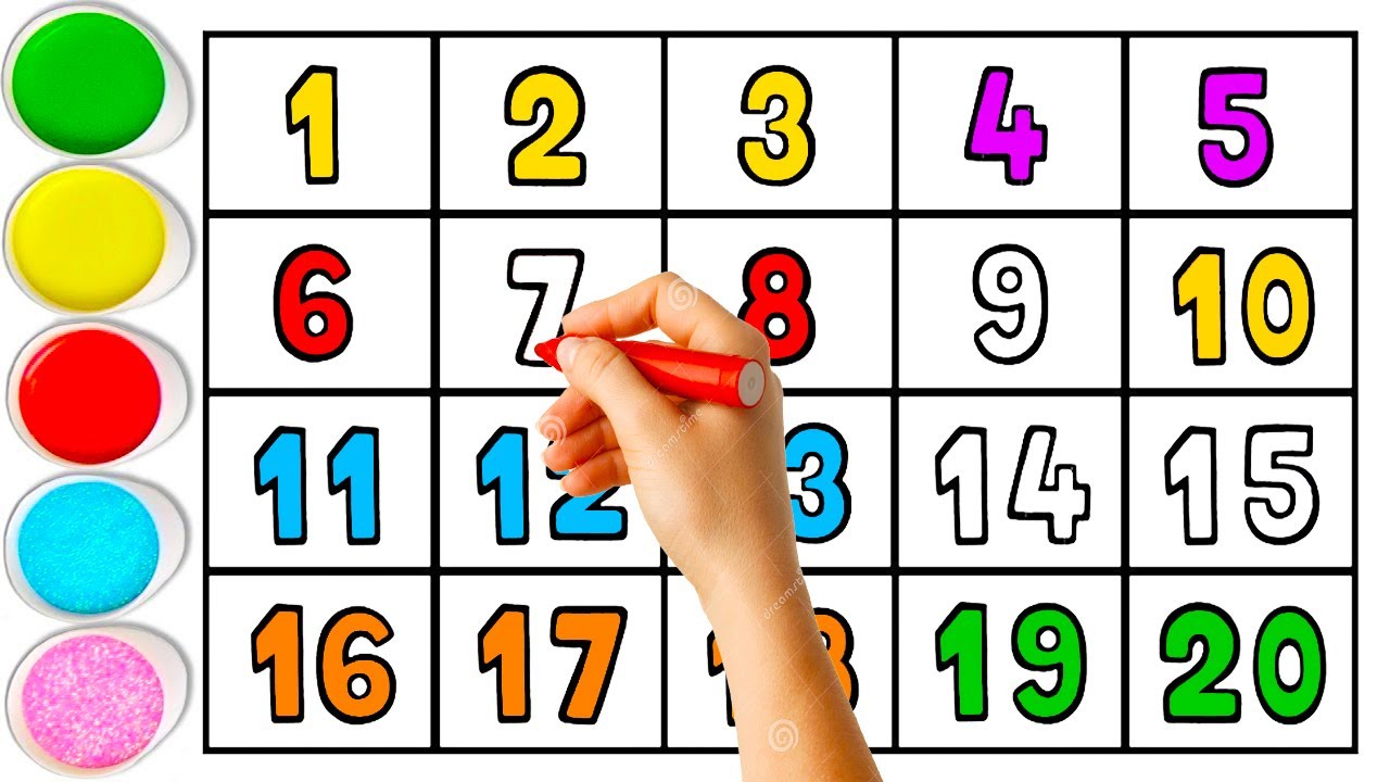 Counting Numbers For Beginners - Write and Read Numbers 1 to 20 - 12345 learning for kids