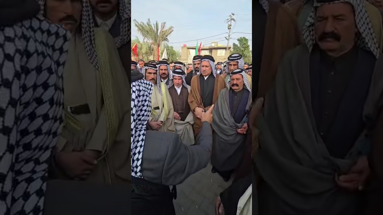 سادات وشيوخ بني حسن برفقة امير امارة بني حسن الأمير احمد ال حاتم الحسن  في مضارب البعيج السرداح 