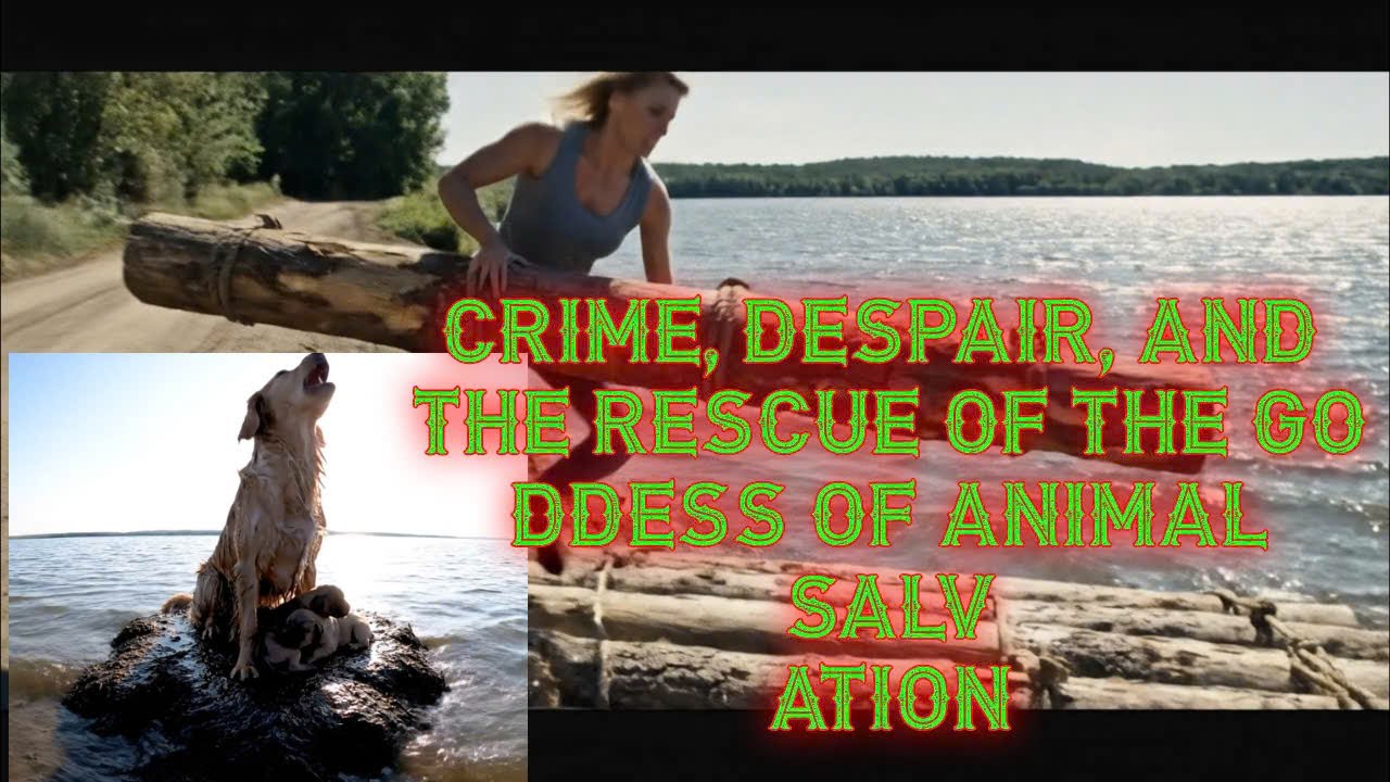Girl rescues a litter of puppies on a deserted island.#goldenheartedtales#goldenretrieverpuppy