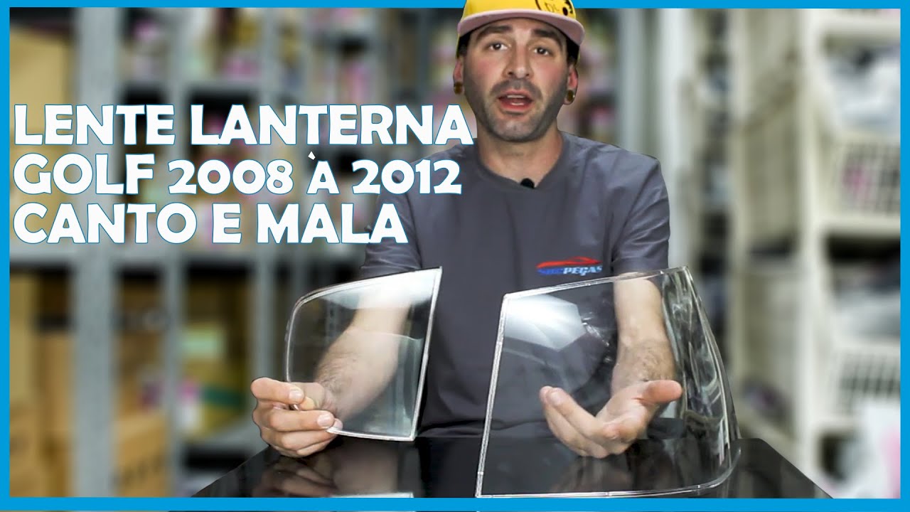 LENTE LANTERNA TRASEIRA GOLF 2008 À 2012 CANTO + MALA