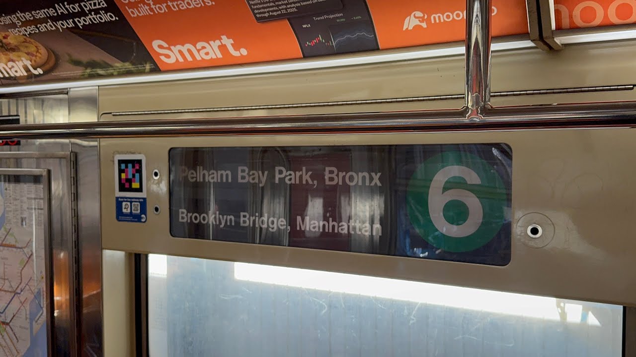 IRT Lexington Av Local: R62A (6) Train [Pelham Bay Park to Brooklyn Bridge-City Hall #4]