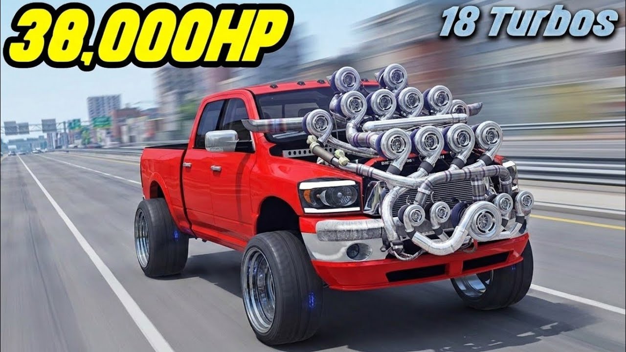 I Installed 18 Turbos on my Truck (38,000 horsepower) | Beamngdrive