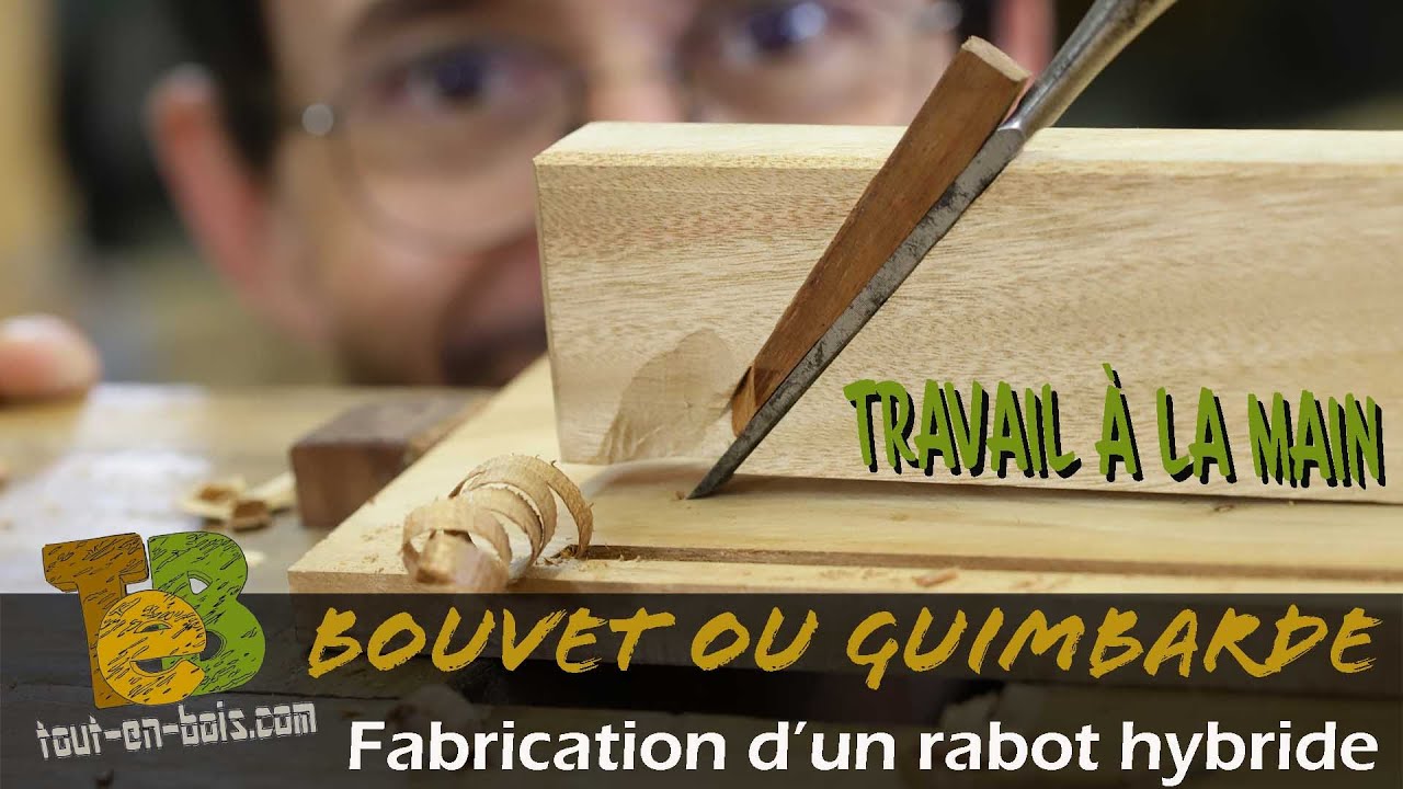 Fabrication d'un rabot hybride Bouvet/Guimbarde  pour faire des rainures arrêtées.