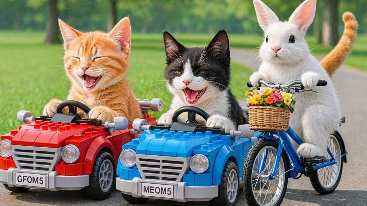 Mama Cat Trims Fur on the Farm and Makes Tiger Hat For Kittens At Home🐾🎩🐯