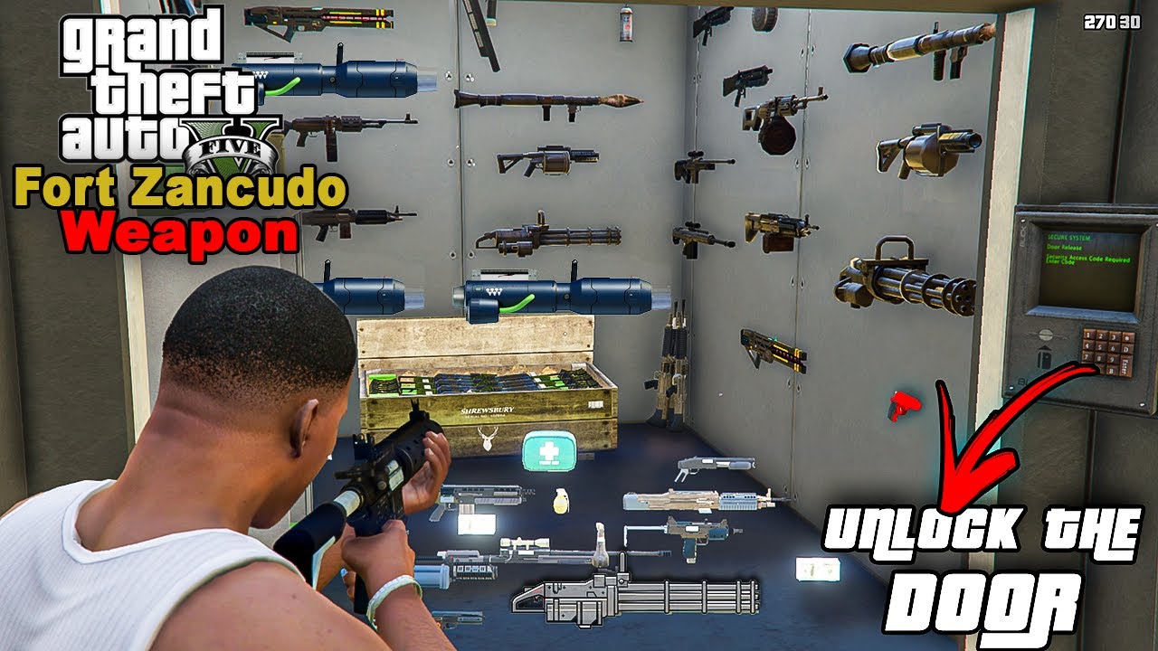GTA 5 - How to Unlock Secret Weapons! (Fort Zancudo Weapons)