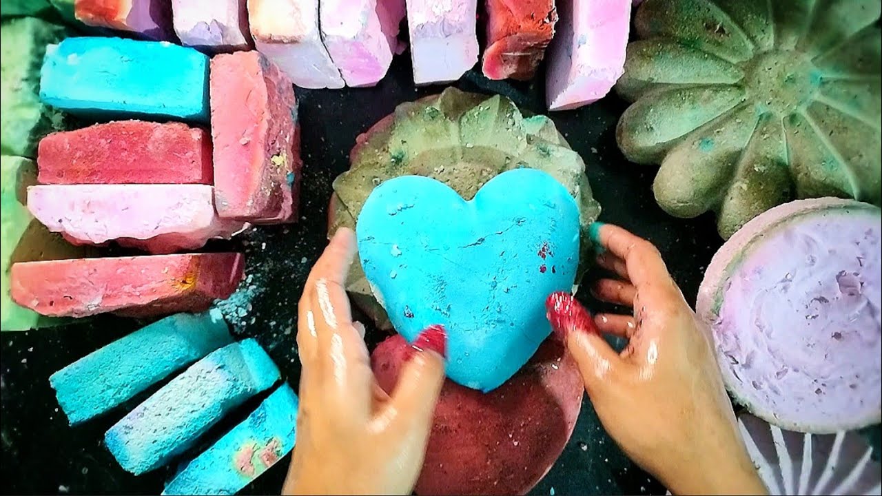MELTING Variety mass crush gym chalk ASMR 😍