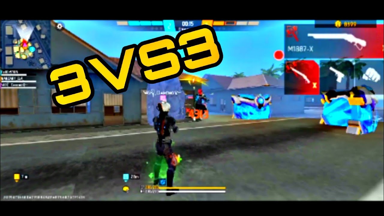 3 vs 3 freefire ultimate gameplay  !!