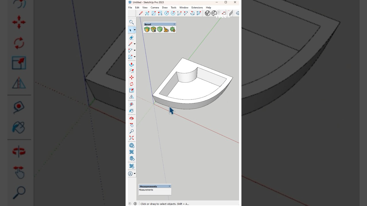 Another  usage of Bevel plugin in SketchUp.#nicetower #sketchup #art #modern .