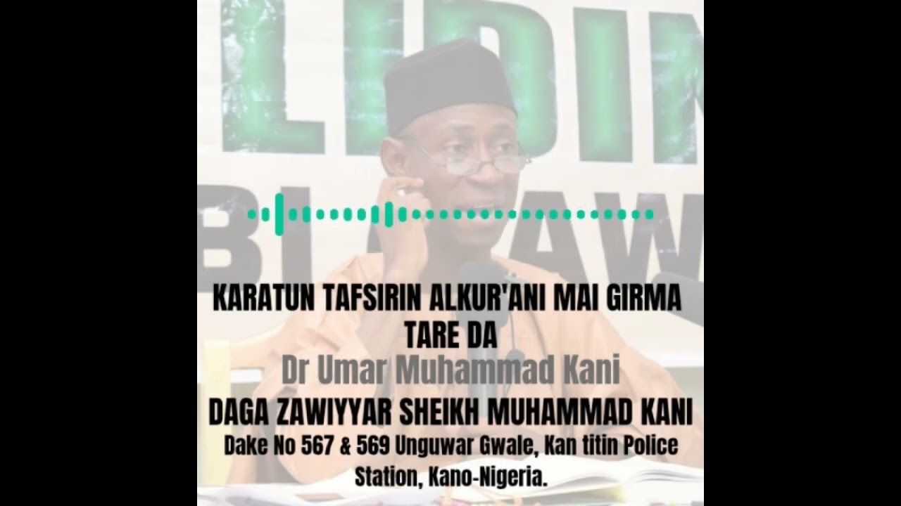 Karatun Tafsir Zama na 01 2026 tare da Dr. Umar Muhammad Kani