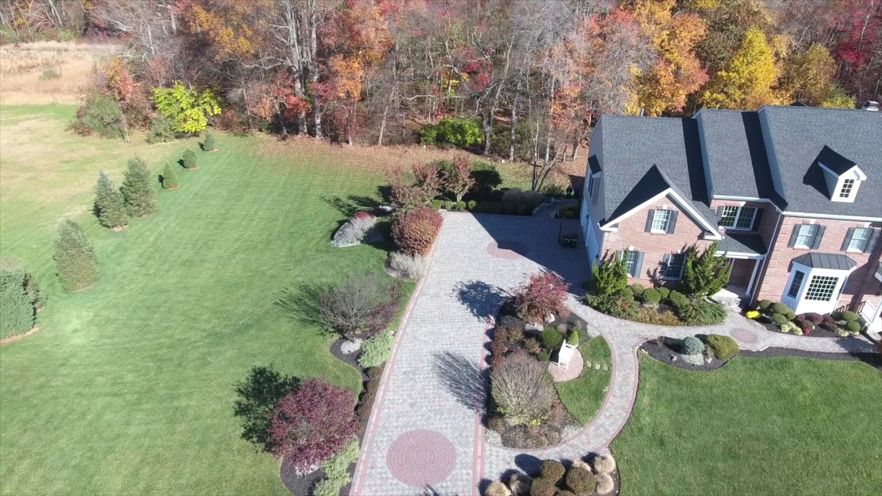 Stunning Estate Home For Sale in Rural Hamilton Twp - View from a Drone