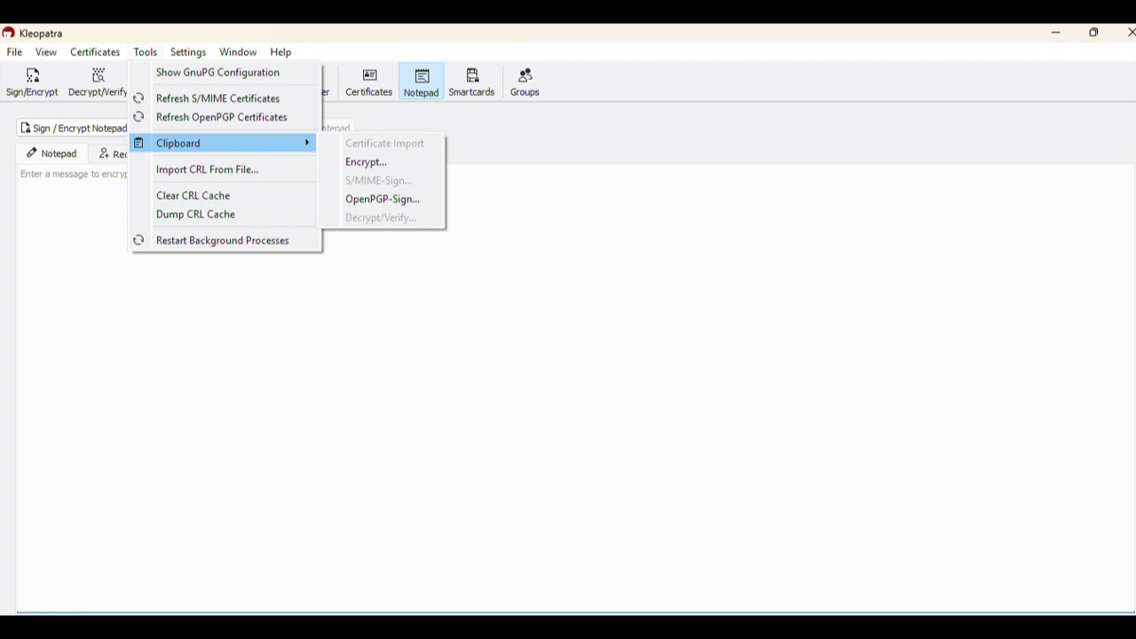 pretty good privacy pgp public key generation and encrypt message using kleopatra Gpg4win