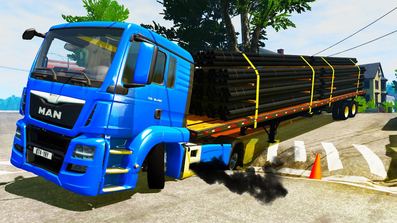 Cars vs Potholes #21 - BeamNG DRIVE