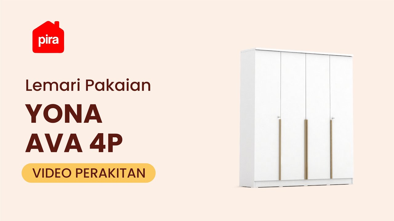 Tutorial Perakitan Pira Metropolis - Yona AVA 4P Lemari Pakaian 4 Pintu