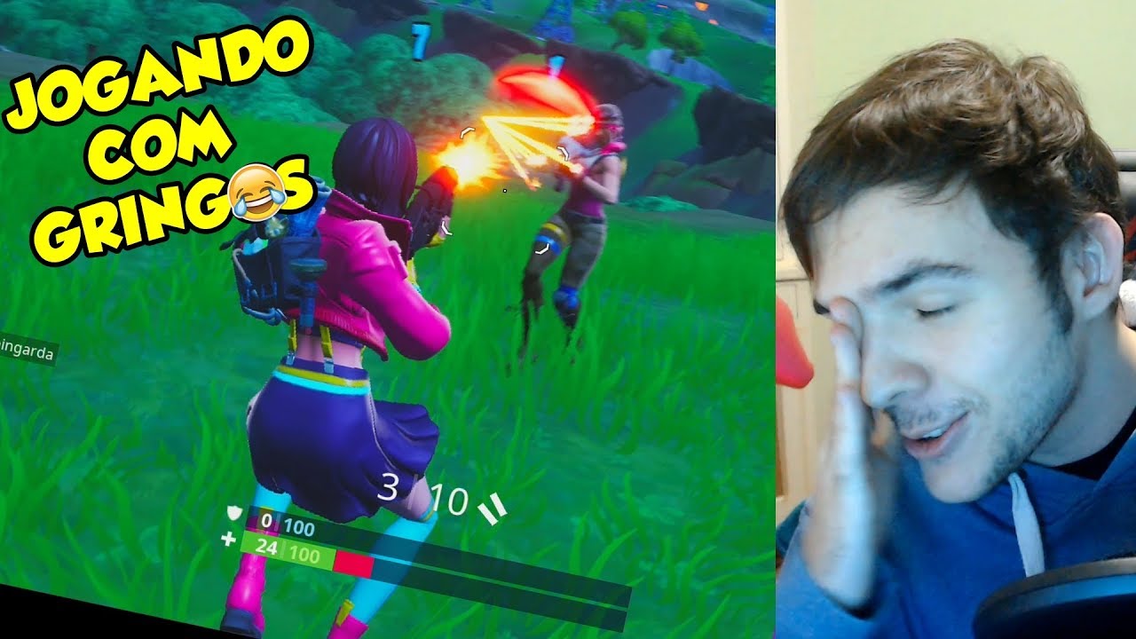 jogando DUPLAS ALEATÓRIAS no FORTNITE... (SÓ TEM GRINGO ???)