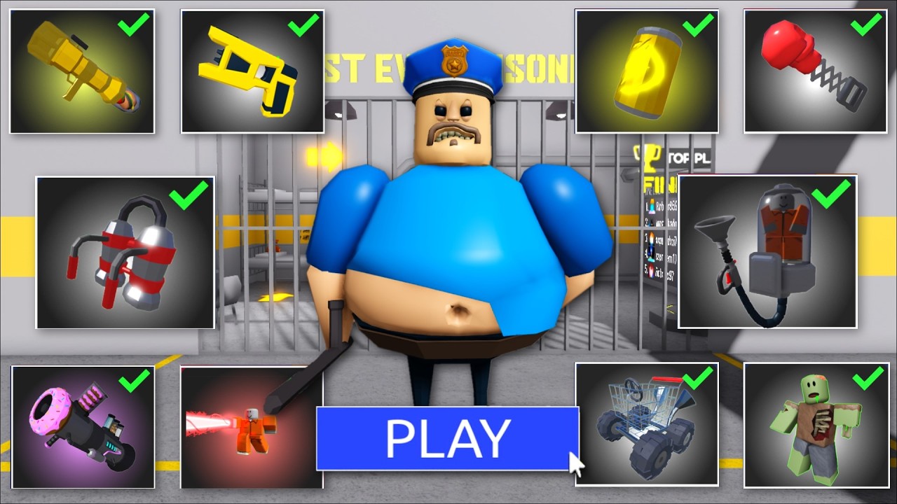 How To Use All Morphs - Use All Items In BARRY'S PRISON RUN! Roblox Full Gameplay Escape