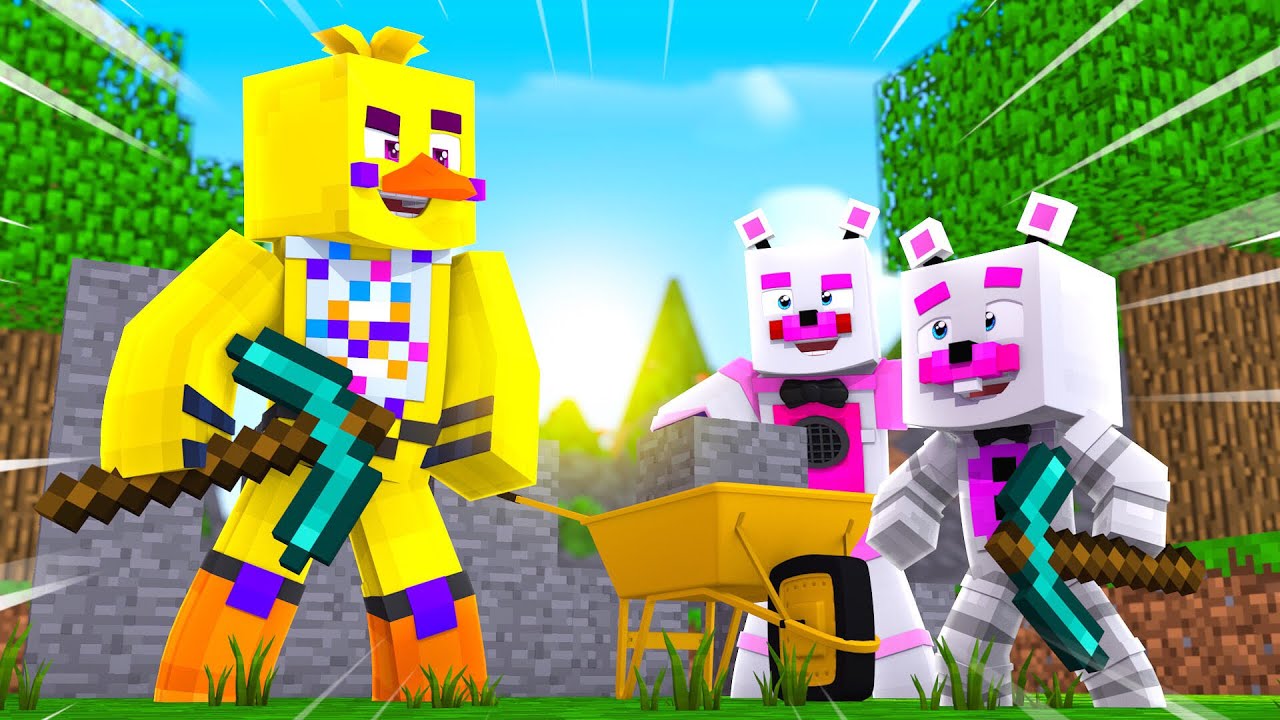 ЭПИЧЕСКАЯ битва с Хелпи и Чикой! Minecraft FNAF Roleplay