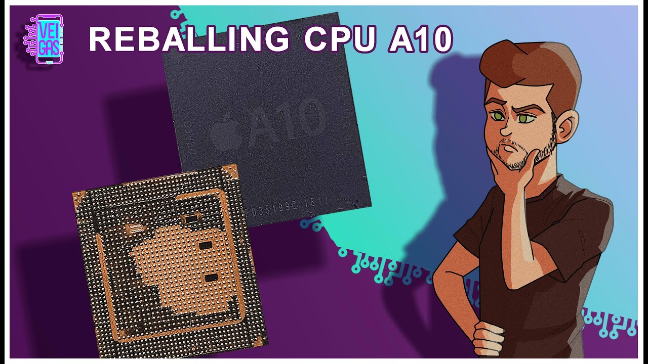 Processo de reballing CPU A10 e PMIC - Iphone 7