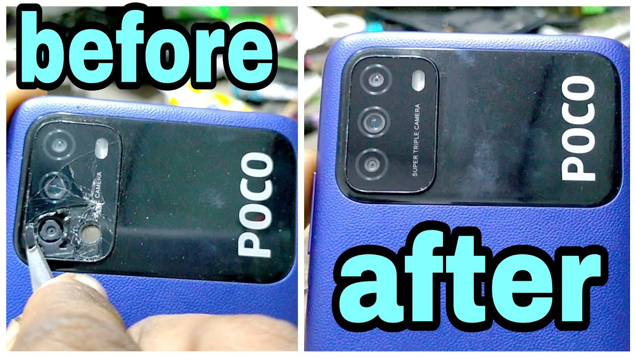 poco m3 camera glass replacement / poco m3 camera glass broken / poco camera glass broken