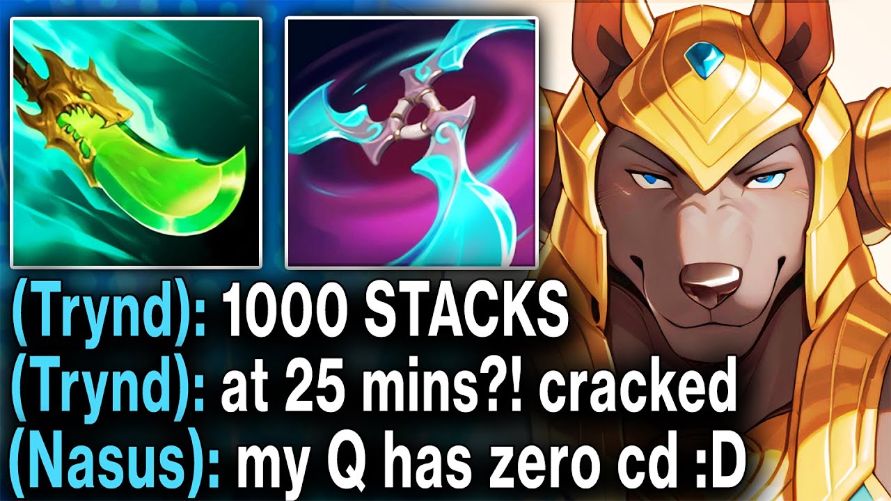 Nasus but my Q has ZERO cooldown... so I broke the jungle STACK RECORD!