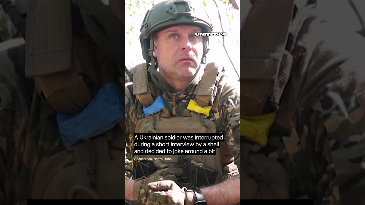 Ukrainian Soldier Was Interrupted During a Short Interview By a Shell #warinukraine