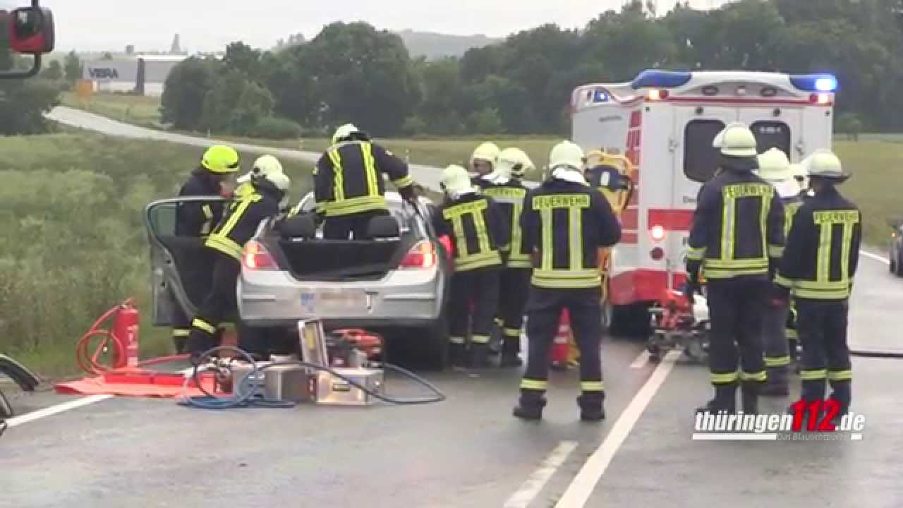 3 Verletzte Personen nach Frontalzusammenstoß auf der B7 bei Nohra