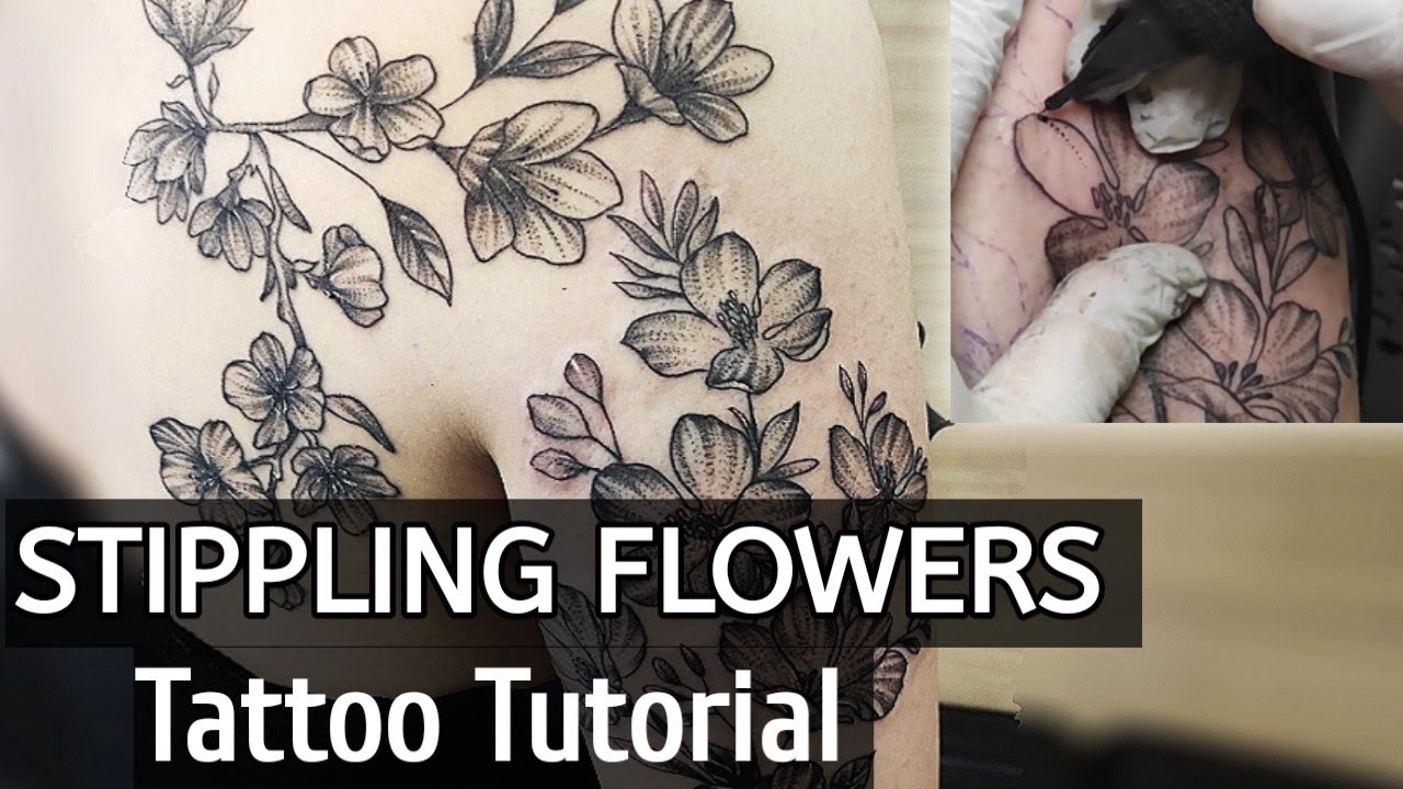 Tips on how to tattoo STIPPLING WORKS ( Tattoo Timelapse w/ Realtime )