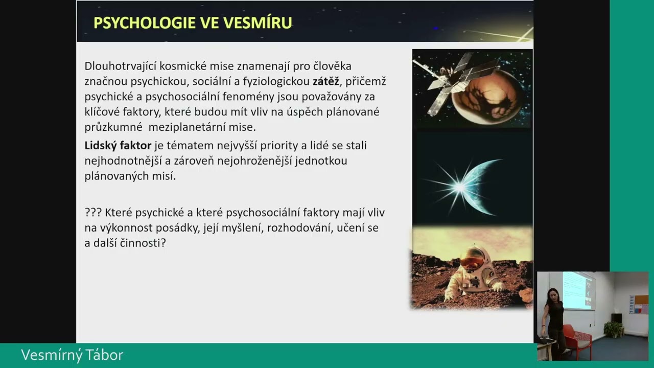 Vesmírný Tábor: Iva Poláčková Šolcová - Život na kosmické stanici pohledem psychologa, 8.10.2025
