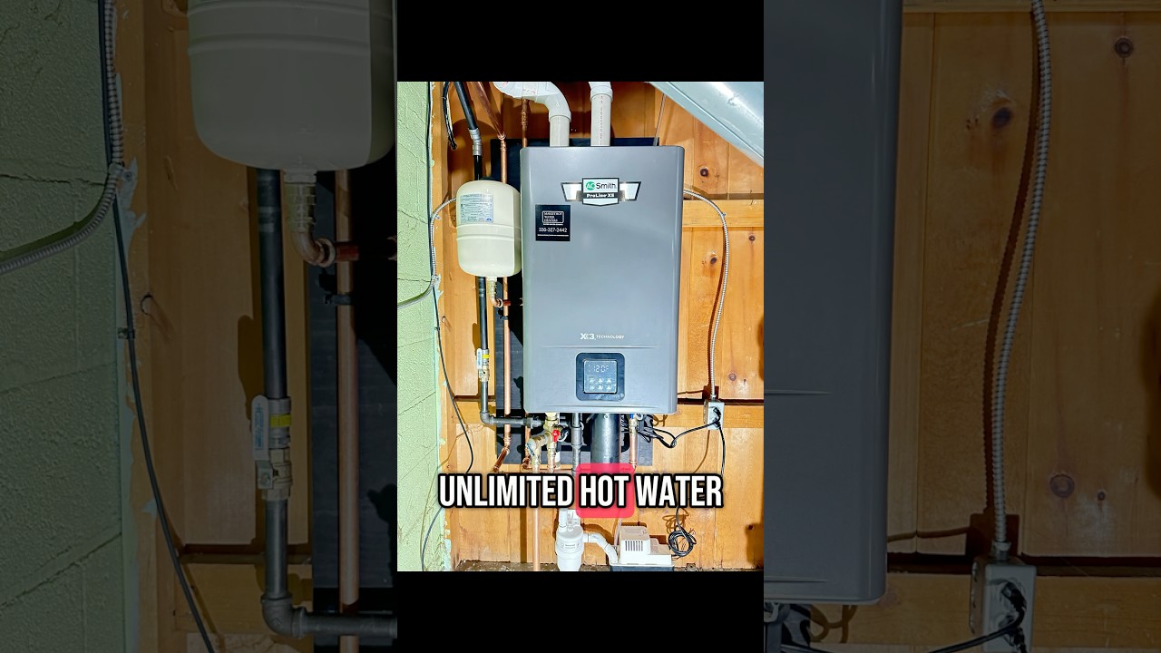 AO smith tankless water heater install #makeithot #hotwater #waterheater #tanklesswaterheater