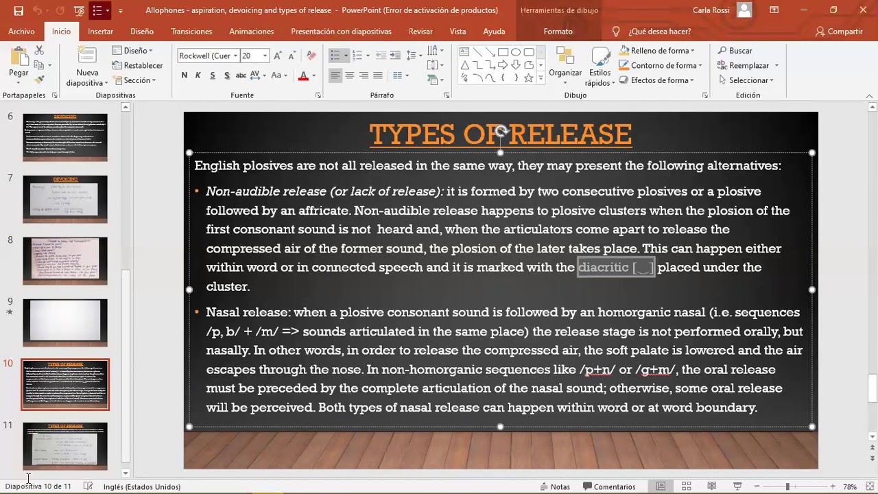 Allophones: Aspiration, devoicing and types of release (part 2)