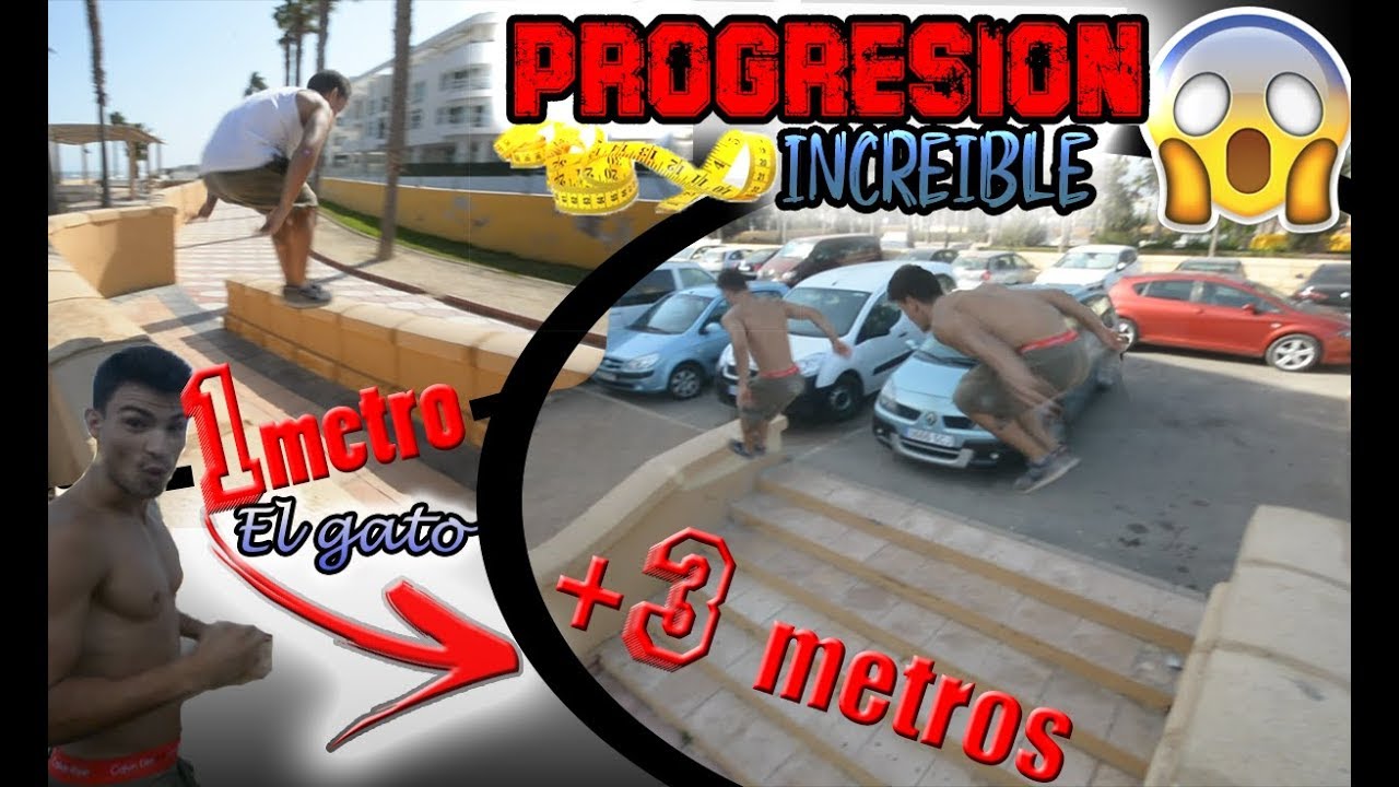PROGRESIÓN DE UN SALTO de PARKOUR // Gato de 1 metro a +3 metros