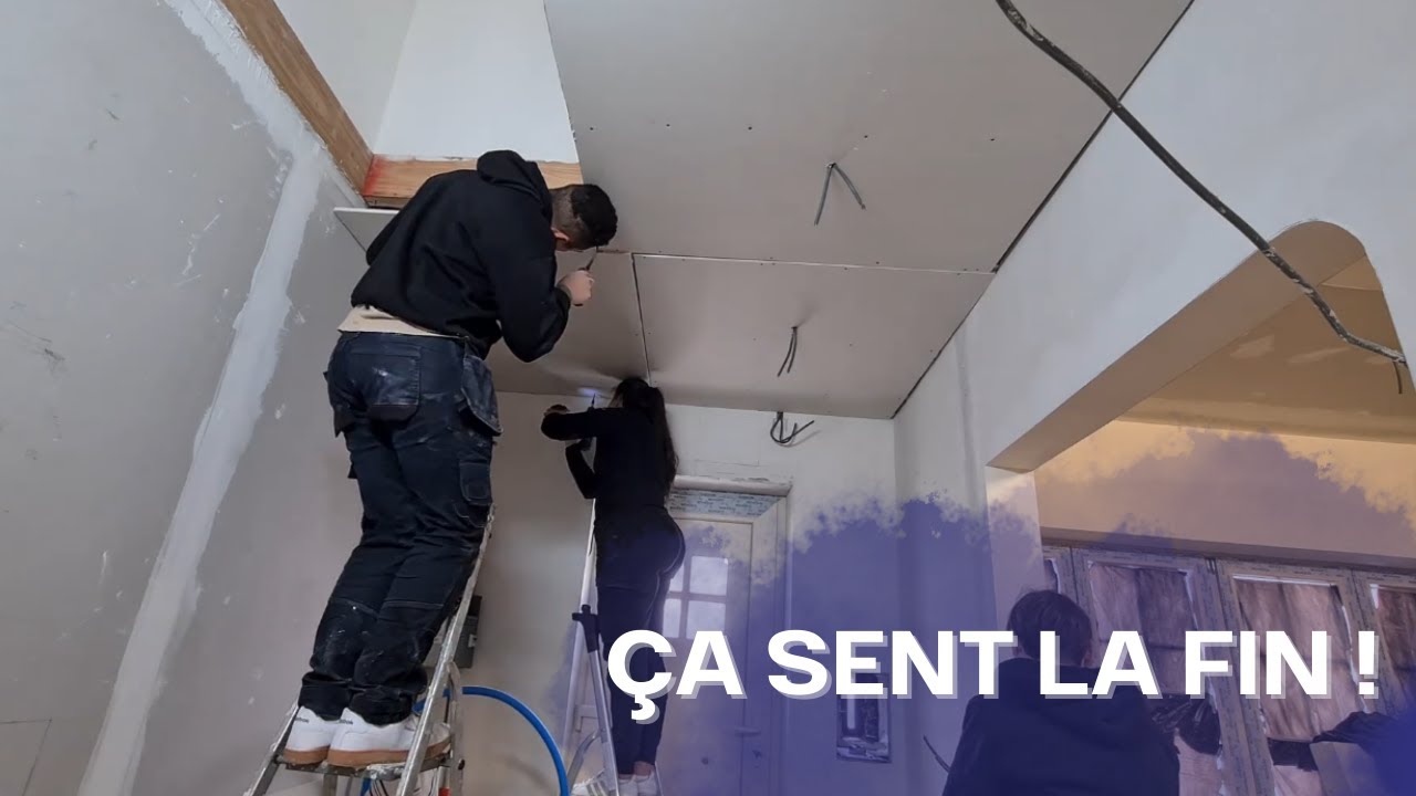 [31] LE DERNIER PLAFOND EST PLAQUÉ • L'ENDUIT BIENTÔT FINI