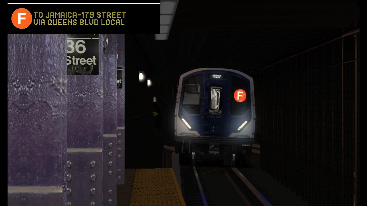 OpenBVE Special: The R211A F Train To Jamaica-179th Street Via Queens Blvd Local (Late Night)