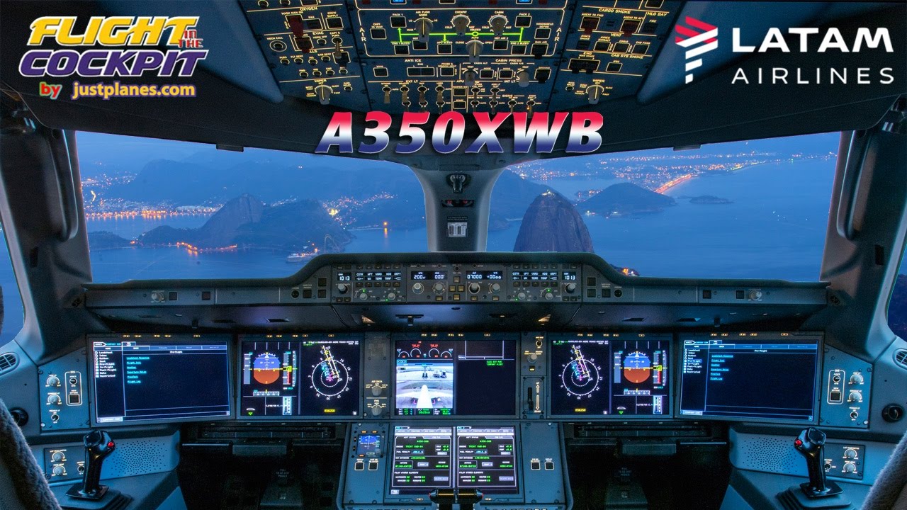 LATAM Airbus A350XWB Cockpit Sao Paulo to Milan