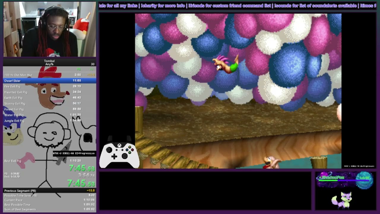 [1:08.32] Tomba! Any% Speedrun