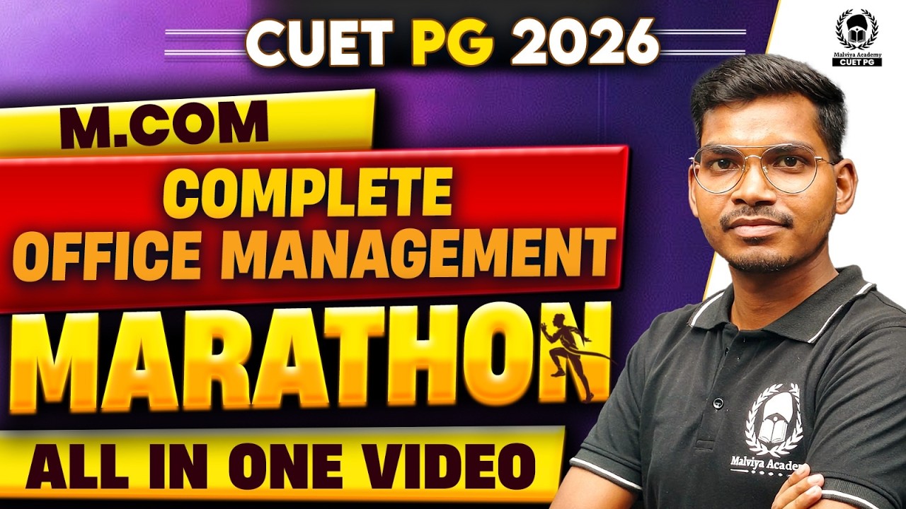 CUET PG 2026 M.Com🔥Office Management One Shot | Umeed Phase - 3 | Akash Sir