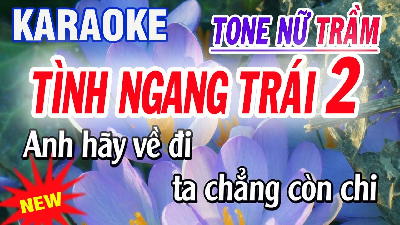 Tình Ngang Trái 2 Karaoke - Tone Nữ Trầm - ST Mỹ Nhung