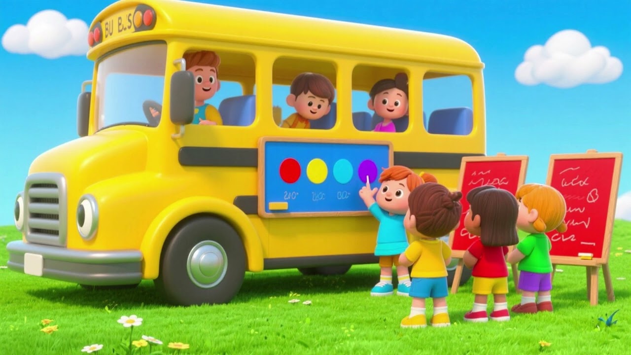 🚌🌈 El Autobús Mágico Aprende los Colores | Canción Infantil 🎵
