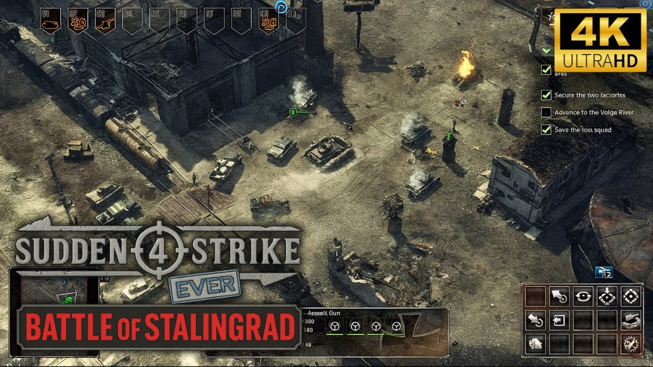 Sudden Strike 4 | Battle of Stalingrad Axis Campaign | 4Ever Realism Mod [4K 60FPS] No Commentary